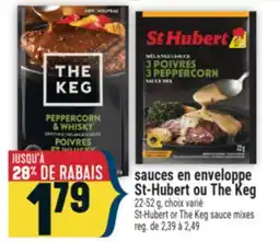 Marché Adonis SAUCES EN ENVELOPPE ST-HUBERT OU THE KEG | ST-HUBERT OR THE KEG SAUCE MIXES offer