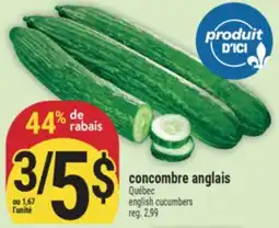 Marché Adonis CONCOMBRE ANGLAIS | ENGLISH CUCUMBERS offer