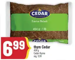 Marché Adonis THYM CEDAR | CEDAR THYME offer