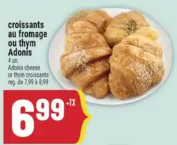 Marché Adonis CROISSANTS AU FROMAGE OU THYM ADONIS | ADONIS CHEESE OR THYM CROISSANTS offer