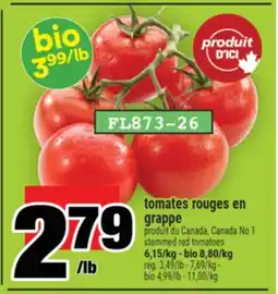 Super C tomates rouges en grappe | stemmed red tomatoes offer