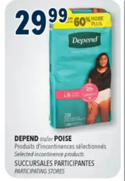 Familiprix Depend Fit-Flex women's incontinence underwear Large 28un offer