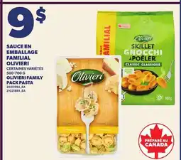 Provigo SAUCE EN EMBALLAGE FAMILIAL OLIVIERI, 500-700 G | OLIVIERI FAMILY PACK PASTA offer