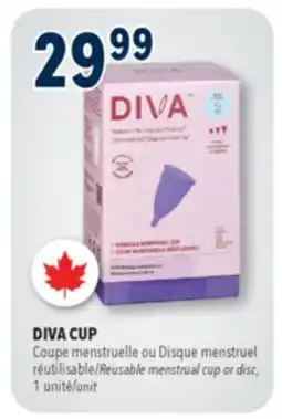 Familiprix DIVA CUP Reusable menstrual cup or disc offer