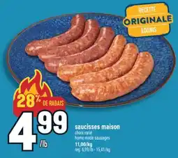 Marché Adonis SAUCISSES MAISON | HOME MADE SAUSAGES offer