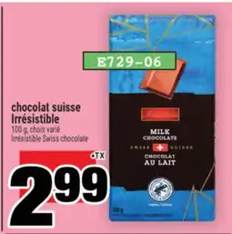 Super C chocolat suisse Irrésistible offer