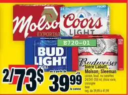 Super C bière Labatt, Molson, Sleeman | beer offer