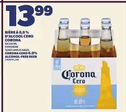 Provigo BIÈRE À 0,0 % D'ALCOOL CERO CORONA | CORONA CERO 0.0% ALCOHOL-FREE BEER offer
