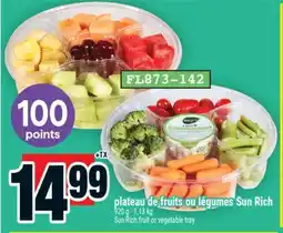 Super C plateau de fruits ou légumes Sun Rich | Sun Rich fruit or vegetable tray offer