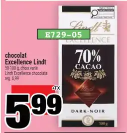 Super C chocolat Excellence Lindt offer