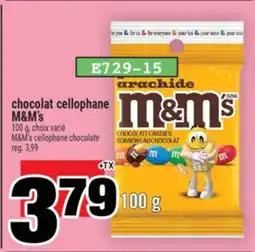 Super C chocolat cellophane M&M's | M&M's cellophane chocolate offer