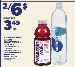 Provigo VITAMINWATER OU SMARTWATER, 1 L GLACEAU | GLACEAU VITAMIN WATER OR SMARTWATER offer