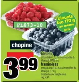 Super C bleuets ou framboises | blueberries or raspberries offer