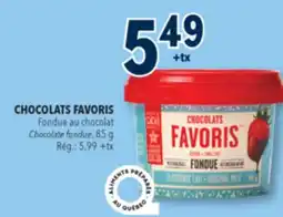 Familiprix CHOCOLATS FAVORIS Chocolate fondue offer