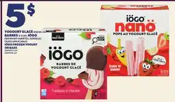 Provigo YOGOURT GLACÉ 946 ML OU BARRES 4/8 UN. IÖGO | IÖGO FROZEN YOGURT OR BARS offer