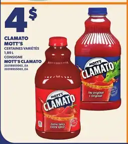Provigo CLAMATO MOTT'S | MOTT'S CLAMATO offer