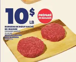 Provigo BURGERS DE BŒUF HACHÉ MI-MAIGRE | MEDIUM GROUND BEEF BURGERS offer