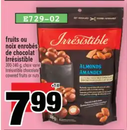 Super C fruits ou noix enrobés de chocolat Irrésistible | Irrésistible chocolate covered fruits or nuts offer