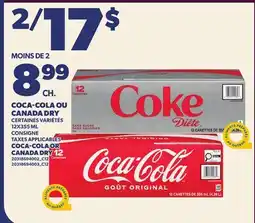 Provigo COCA-COLA OU CANADA DRY, 12X355 ML | COCA-COLA OR CANADA DRY offer