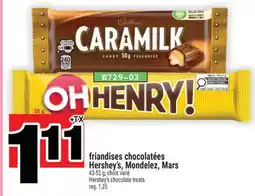 Super C friandises chocolatées Hershey's, Mondelez, Mars | Hershey's chocolate treats offer