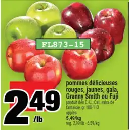 Super C pommes délicieuses rouges, jaunes, gala, Granny Smith ou Fuji offer