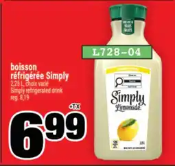 Super C boisson réfrigérée Simply | Simply refrigerated drink offer