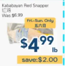 Oceans Fresh Food Market Kababayan Red Snapper offer