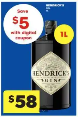 Real Canadian Liquorstore Hendrick's Gin offer