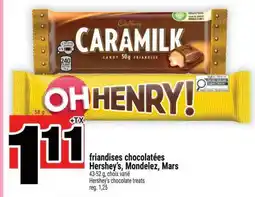 Super C friandises chocolatées Hershey's, Mondelez, Mars offer