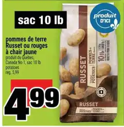 Super C pommes de terre Russet ou rouges à chair jaune offer