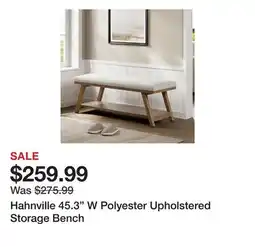 Wayfair Hahnville 45.3 W Polyester Upholstered Storage Bench offer