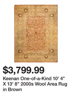 Wayfair Keenan One-of-a-Kind 10' 4 X 13' 8 2000s Wool Area Rug in Brown offer