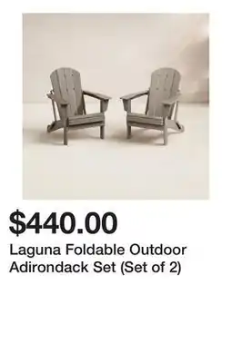 Wayfair Laguna Foldable Outdoor Adirondack Set (Set of 2) offer
