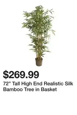 Wayfair 72 Tall High End Realistic Silk Bamboo Tree in Basket offer