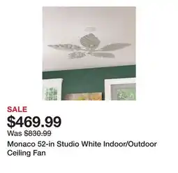 Wayfair Monaco 52-in Studio White Indoor/Outdoor Ceiling Fan offer