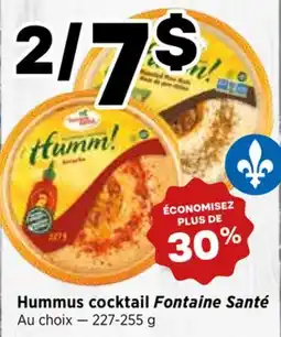 Val-Mont Hummus cocktail Fontaine Santé offer