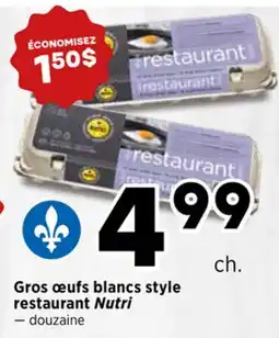 Val-Mont Gros œufs blancs style restaurant Nutri offer