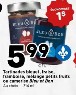 Val-Mont Tartinades bleuet, fraise, framboise, mélange petits fruits ou camériser Bleu et Bon offer