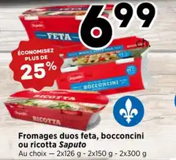 Val-Mont Fromages duos feta, bocconcini ou ricotta Saputo offer