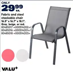 RONA VALU+ Fabric and steel stackable chair offer