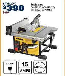 RONA Dewalt Table Saw offer