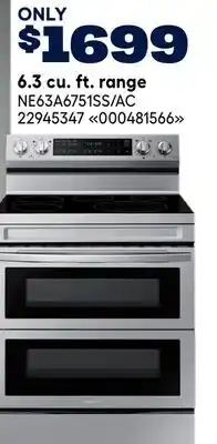 RONA SAMSUNG 6.3 cu. ft. range offer