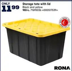 RONA RONA Storage tote with lid offer