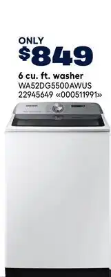 RONA SAMSUNG 6 cu. ft. washer offer