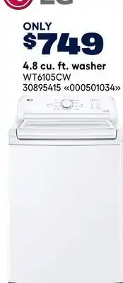 RONA LG 4.8 cu. ft. washer offer