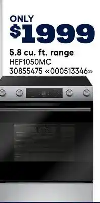 RONA BOSCH 5.8 cu. ft. range offer