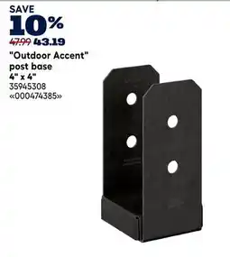 RONA Outdoor Accent post base 4 x 4 offer