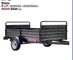 RONA utility trailers 5' x 7' offer