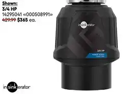 RONA All food waste disposers 3/4 HP offer