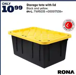 RONA RONA Storage tote with lid, 64-L offer